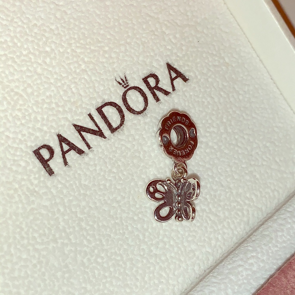 Pandora Charms dangle butterfly friends forever